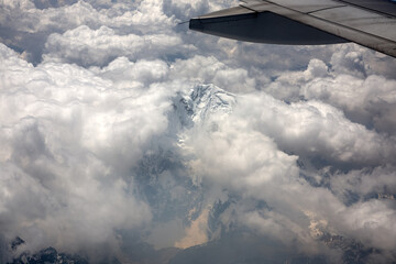 Fototapeta premium One of the most striking sights when flying to Cusco is the view of the Cordillera Vilcanota, and the endless corn fields of Moray Maras