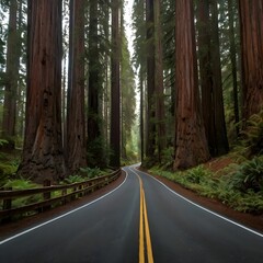 Obraz premium road in the woods