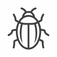 Minimal Bug Icon Vector Design.