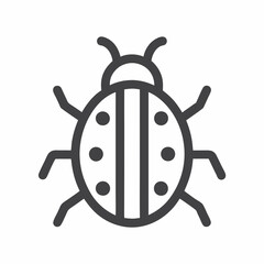Minimal Bug Icon Vector Design.