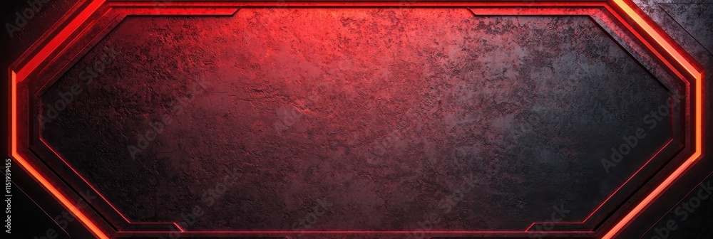 Poster a sleek, dark background with a glowing red border, creating a modern, dynamic frame suitable for gr
