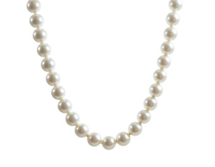 pearl necklace isolated on white
