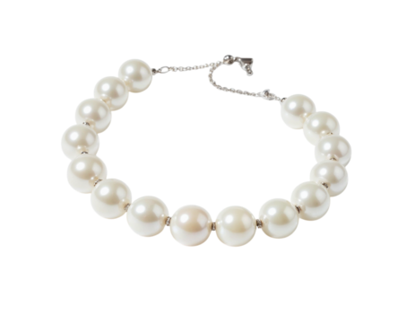 pearl necklace isolated on white