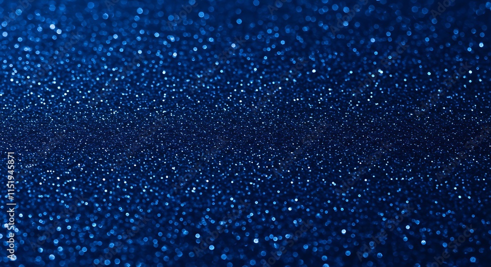 Aufkleber dark blue background with sparkling glitter and light bokeh. shimmering circular texture.
