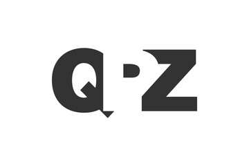 QPZ logo design. Initial letter Q P Z bold font style for tech startups, consulting, corporate branding. Creative company name, headlines typography identity, trendy logotype.