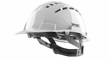 Fototapeta premium White hard hat, isolated on white