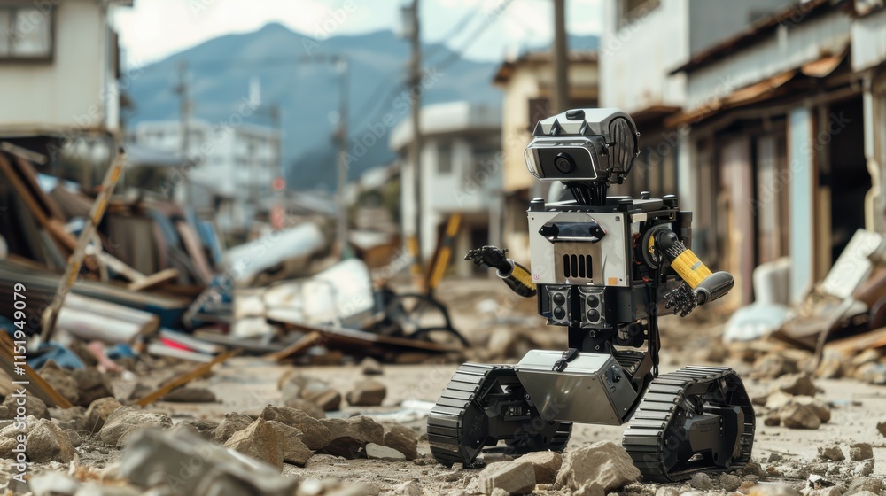 Aufkleber emergency response robots navigating urban disasters for timely rescues