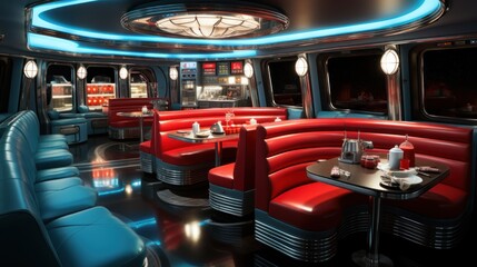 Retro Diner Interior: A 50s Style Diner Design