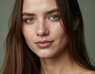 Fototapeta premium Beautiful Woman with Natural Beauty