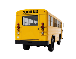 school bus isolated on white