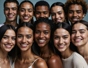 Diverse Group of People Smiling