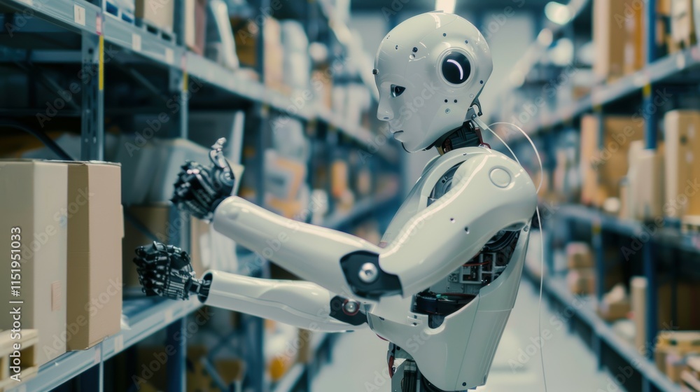 Poster androids and humans collaborative robotics boosting efficiency in modern workspaces