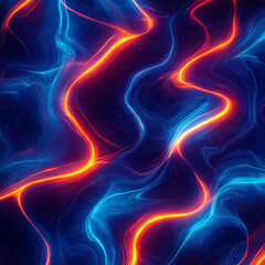 Fototapeta premium Cool neon blue and orange background