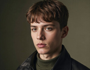 Fototapeta premium Thoughtful Teenage Boy