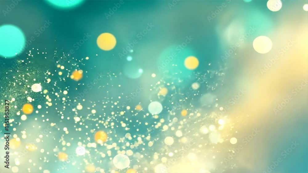 Poster bright bokeh lights create dreamy atmosphere with soft, sparkling colors in abstract background, per