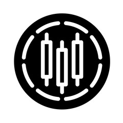 Icon Graph Bar App With Style Glyph