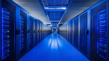 Innovative technology hubs featuring eco-friendly designs and energy-efficient data centers powering a sustainable future.