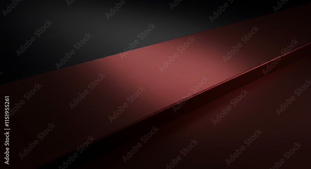 Poster dark maroon geometric abstract design. smooth gradient background. red surface.