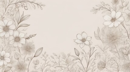 Fototapeta premium floral frame pattern background