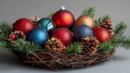 christmas decoration on white