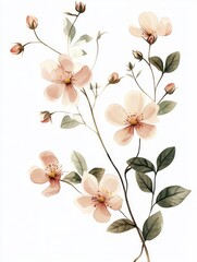 Elegant Watercolor Floral Bouquet with Colorful Flowers