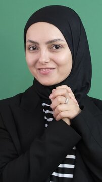 Hijabi Girl Sign Hand