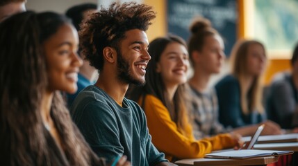 Classroom Learning Community, diverse individuals engaged in collaborative education, fostering a vibrant atmosphere of knowledge exchange and growth