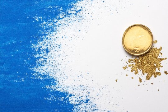 A dreamy watercolor depiction of a guarantee certificate, with abstract splashes of gold and blue creating an artistic flair