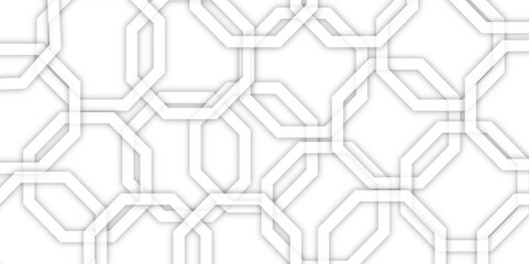 White and gray geometric glossy square technology. 3d architecture pattern design. seamless rectangle, circle, square. triangle, bold monochrome wavy stripes. Creative, distorted lines. Decorative, 3d