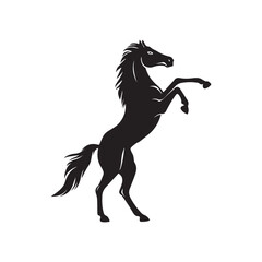 Graceful Horse Silhouette Design