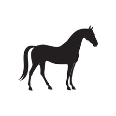Graceful Horse Silhouette Design