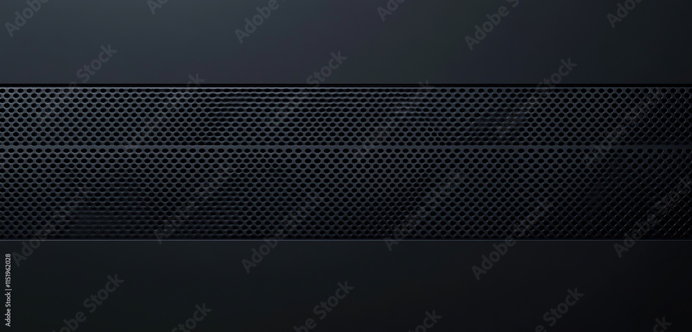 Poster 3d render of a black abstract background with a hexagon pattern