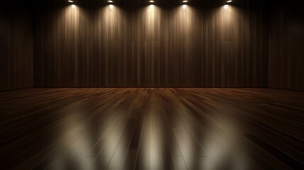 Polished wood texture, dark walnut grain, reflective lighting, studio setting for backgrounds