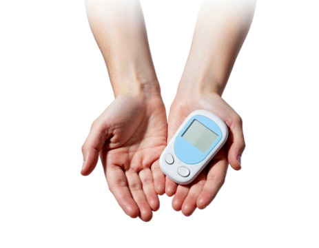mobile phone in the hand isolated