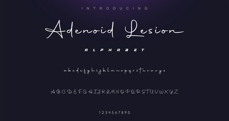 Hand drawn vector alphabet. Modern monoline signature script font. Elegant Signature Font. Best Alphabet Beautiful Calligraphy Signature Font lettering