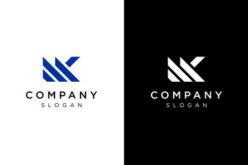 initials MK bold logo designs