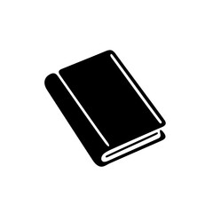 A book icon silhouette on white background