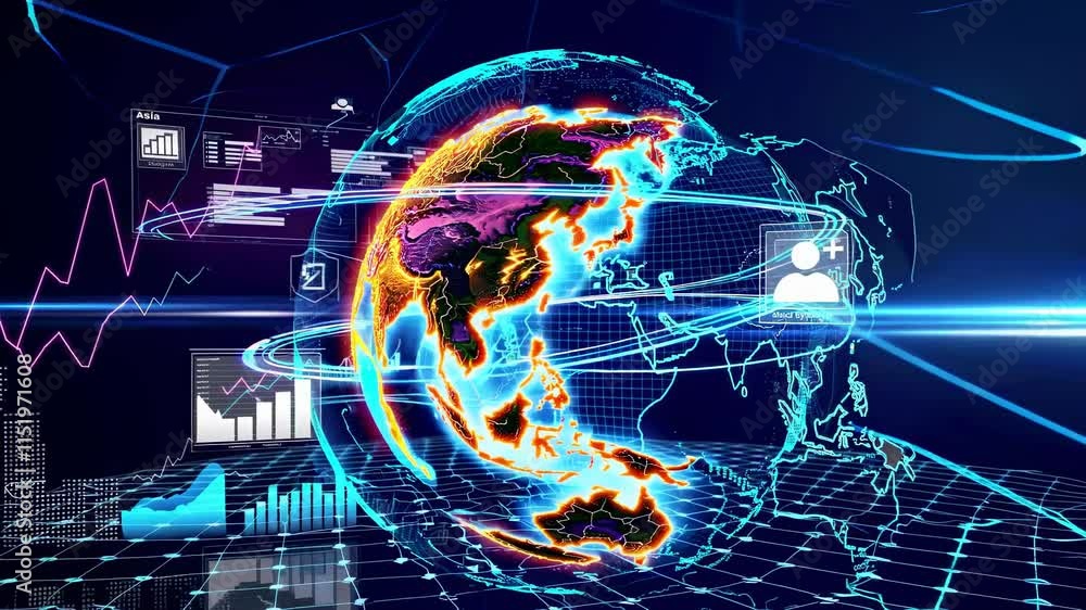 Poster Exploring the digital transformation of global markets through advanced data visualization techniques