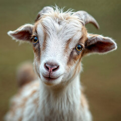 Obraz premium Concept photo of goat with space for text