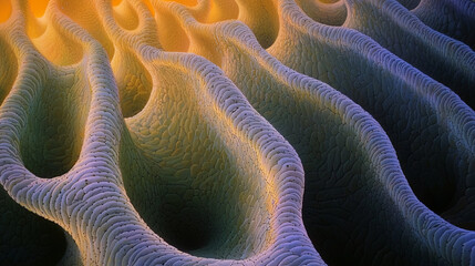 Abstract Textured Waves in Vibrant Hues