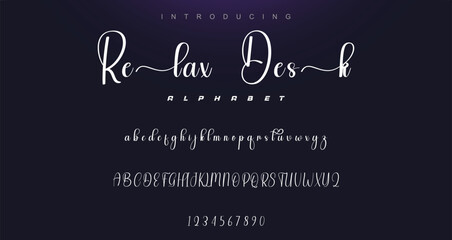 Hand drawn vector alphabet. Modern monoline signature script font. Elegant Signature Font. Best Alphabet Beautiful Calligraphy Signature Font lettering