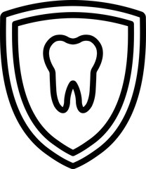 Dental Insurance Line Icon