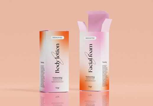 3D Open and Closed Box Mockup