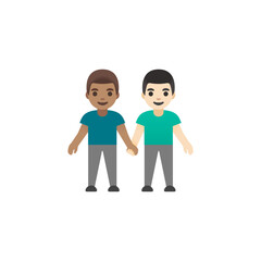 Same-Gender Male Couple Holding Hands Emoji
