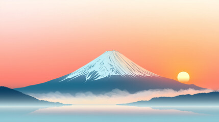 和柄-新年の富士山