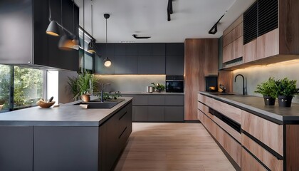 Cocinas modernas totalmente ordenada