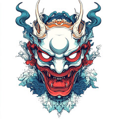 Noh Mask illustration