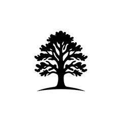 Fototapeta premium Tree silhouette vector illustration