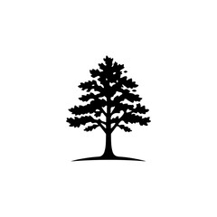 Obraz premium Tree silhouette vector illustration