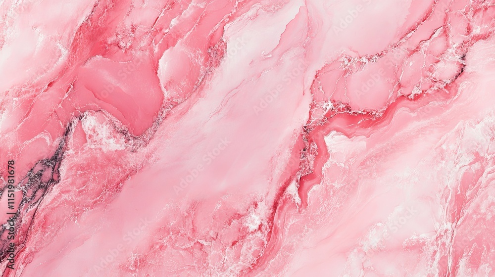 Poster luxurious flowing pink marble texture abstract background with gentle swirling patterns in soft past